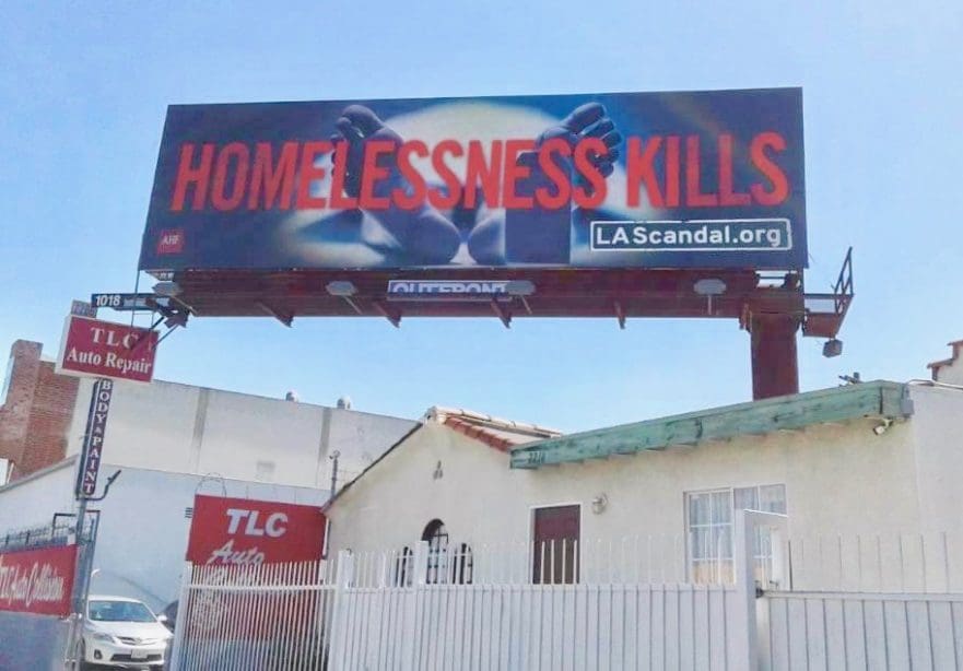 Housing Is A Human Right homeless crisis Los Angeles