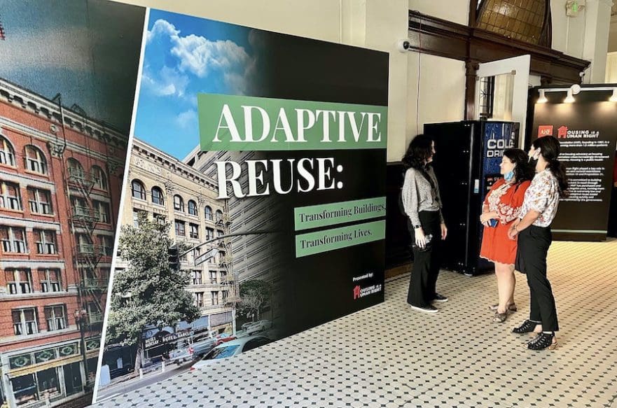 Housing Is A Human Right adaptive reuse Los Angeles