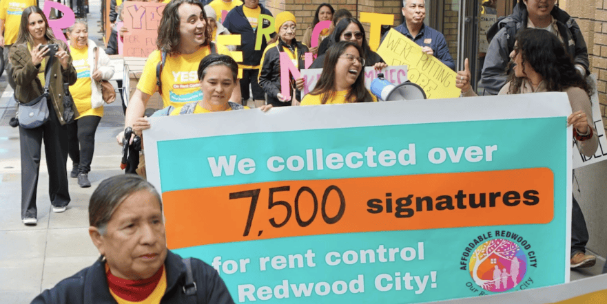 La vivienda es un derecho humano. Control de alquileres en Redwood City.